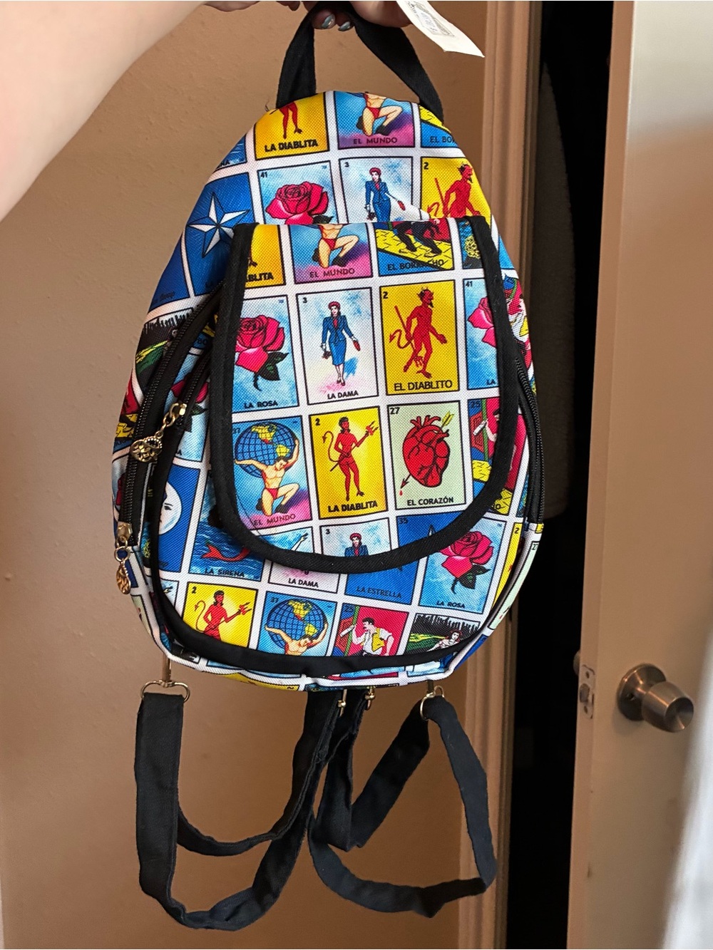 Lotería Print Mini Backpack